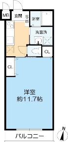 西宮市南昭和町のマンションの間取り