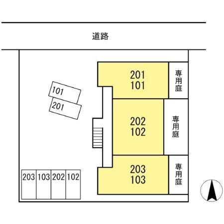 ベルテック上津の区画図