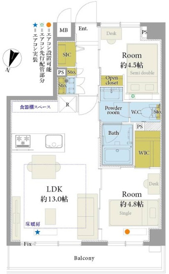 【間取り】 | マイキャッスル目黒Ⅱ