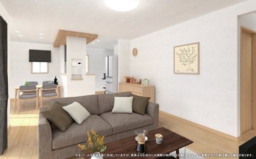 【完成予想図】 【完成予想図】 | 【LDK イメージパース】
※画像は設計図面を基に作成したイメージです。