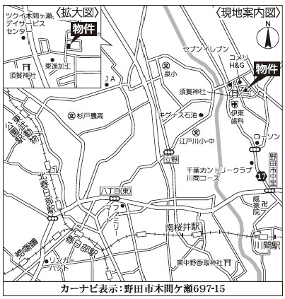 木間ヶ瀬Ⅶ　新築戸建　1号棟の地図