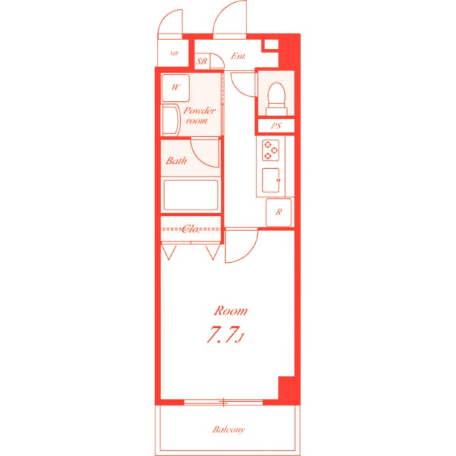 藤沢市辻堂新町２丁目の賃貸マンションの間取り