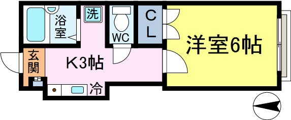 リリックコート平和橋の間取り