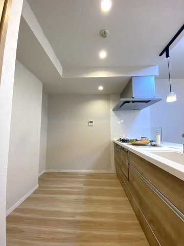 エコヴィレッジ志木のキッチン|キッチン幅
ゆったりとした調理スペースを確保したキッチン周り。十分なワークスペースとスライド収納を備えており、毎日の料理や後片付けが手際よく行えます。