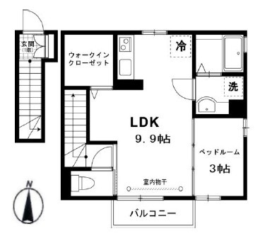 稲城市矢野口のアパートの間取り
