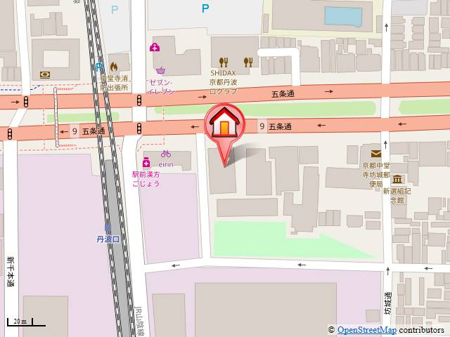 グランドムール丹波口の地図