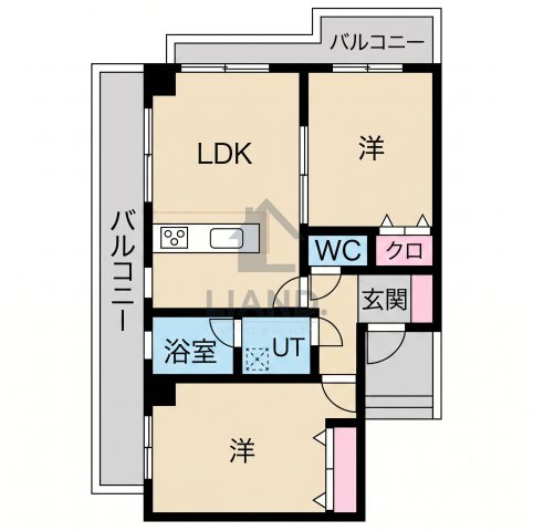 リーベ高宮3丁目　西高宮小学校区の間取り|リーベ高宮3丁目