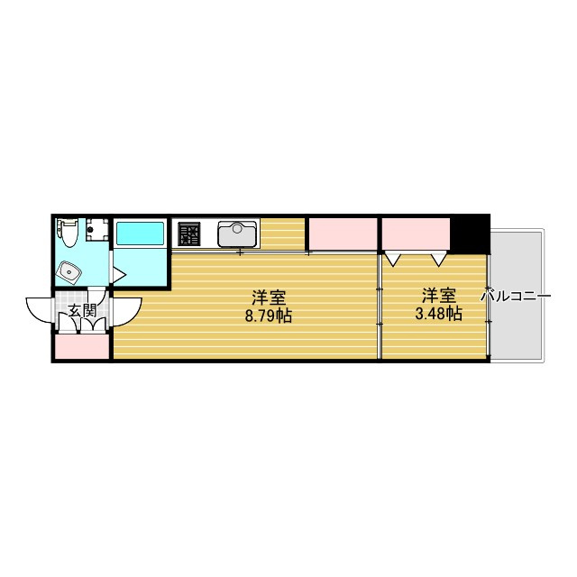 URBAN FLATS江坂の間取り
