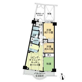 ライオンズマンション逗子披露山公園の間取り