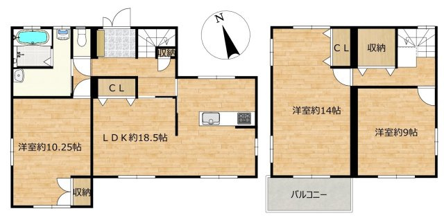 中古戸建　郡山市富久山町南小泉字関場　小泉小・明健中の間取り|【リフォーム中】図面と現況が異なる場合は、現況を優先させていただきます。