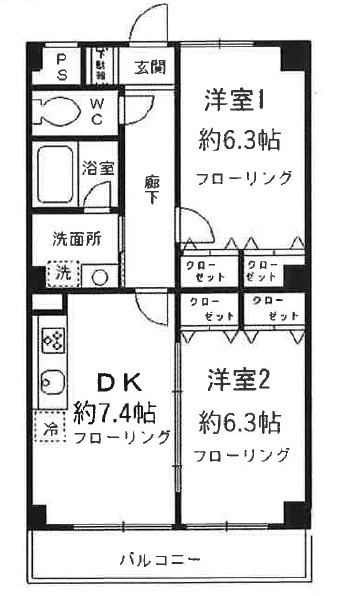 クレスト　アンクの間取り|間取りです。