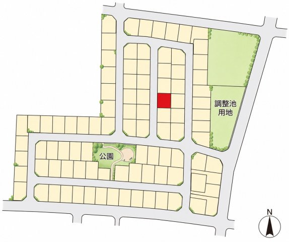 三郷市戸ケ崎2丁目　中古戸建の区画図|分譲地内に公園があり子育て世帯にも嬉しい環境