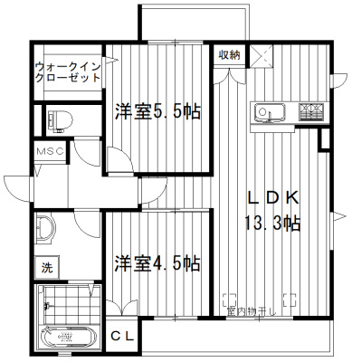 ブライト南台の間取り