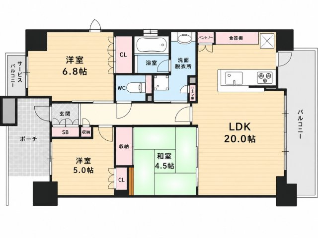 ヴェリテ洛西口ブライトの間取り