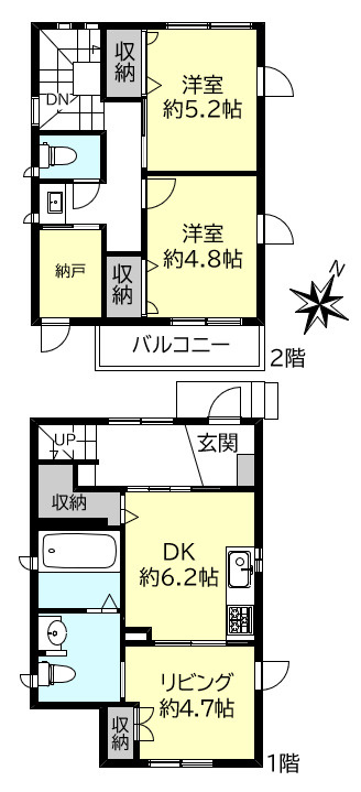 明石市魚住町西岡戸建の間取り