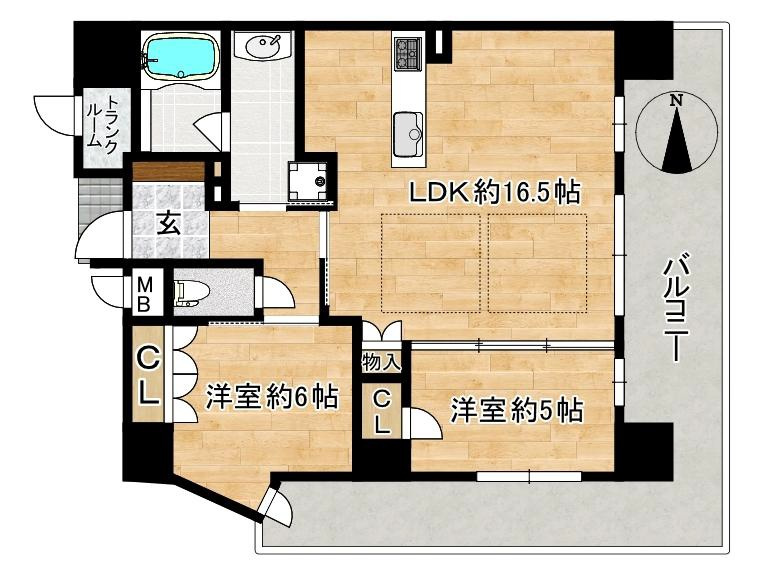 ローレルアイ高槻の間取り