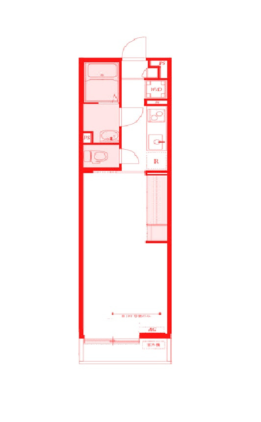 平塚市代官町の賃貸マンションの間取り|洗面台とトイレが別の空間になります♪