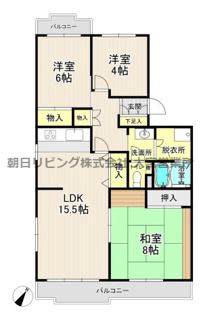 【間取り】 | パークタウン若宮 10号棟