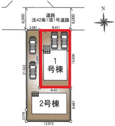 【区画図】 | CRADLE GARDEN真岡市さくら　第2　1号棟 | 【区画図】全2棟
