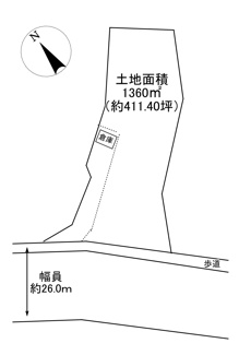 【土地図】 | 川西市鼓が滝１丁目7の7　建築条件無し土地
