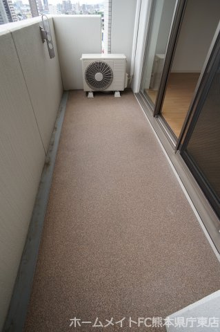 熊本市南区御幸笛田２丁目の賃貸マンションのバルコニー