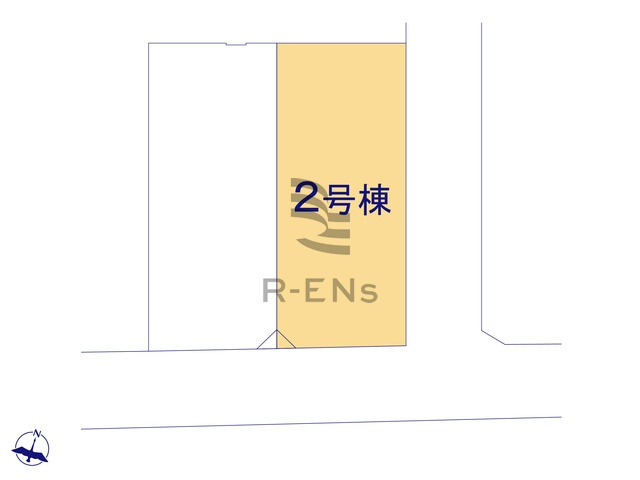 【区画図】 | 練馬区下石神井２丁目　新築戸建て　２号棟 | ゆとりの駐車スペース2台分を確保（車種による）