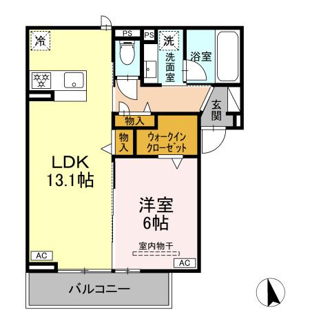 【間取り】 | プライムテラス上六名