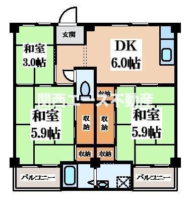 【間取り】 | ビレッジハウス宮の前
