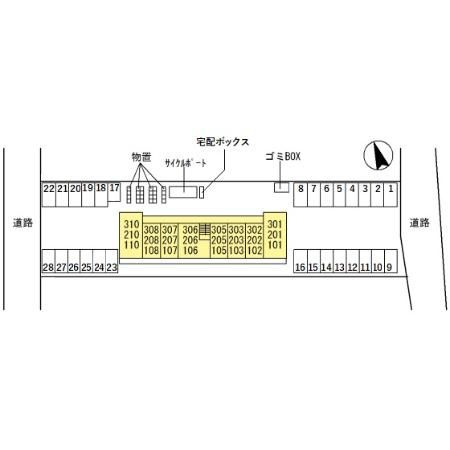 Ｃｏｃｏ上米島の区画図