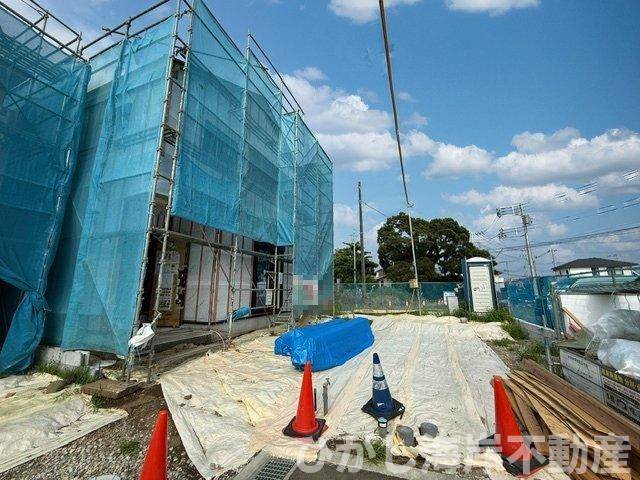 大磯町国府新宿　新築戸建　全５棟の外観|7月25日撮影　建築中　現地外観