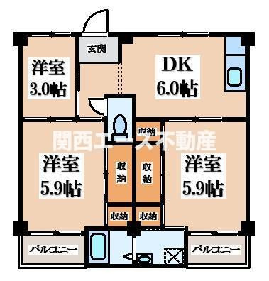 【間取り】 | ビレッジハウス野村
