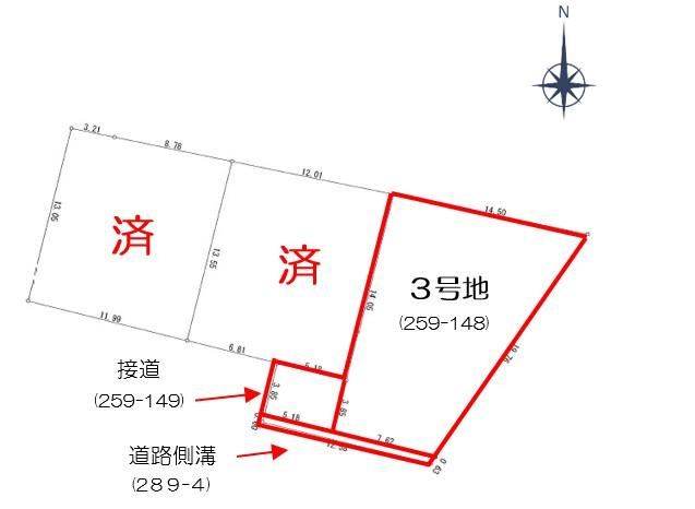 南区福富中　1区画の土地図