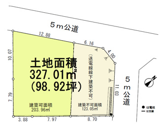 【土地図】 | 野津田町　建築条件なし売地♪ | 区画図