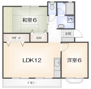 コスモハイツ万代の間取り