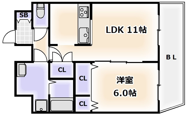 【間取り】 | スワンズシティ難波南
