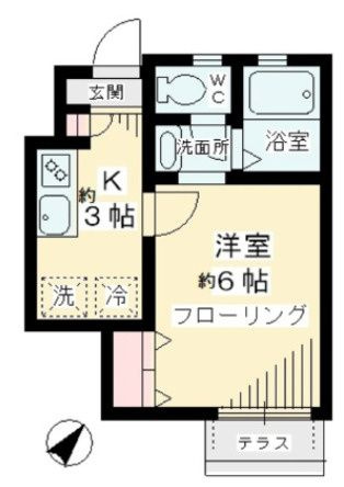 グリシーヌ経堂　A棟の間取り