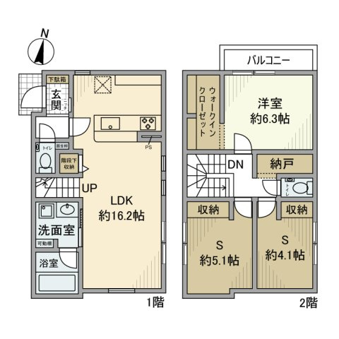弥生町戸建の間取り