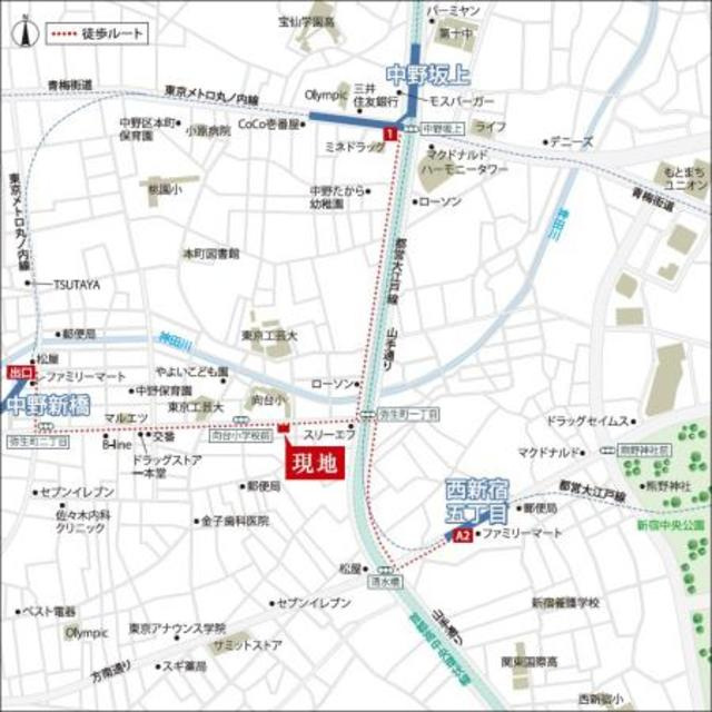 ルーエ中野坂上の地図