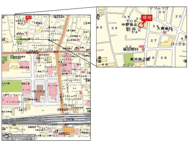 ＴＯＰ中野第２の地図