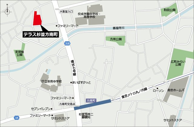 テラス杉並方南町の地図