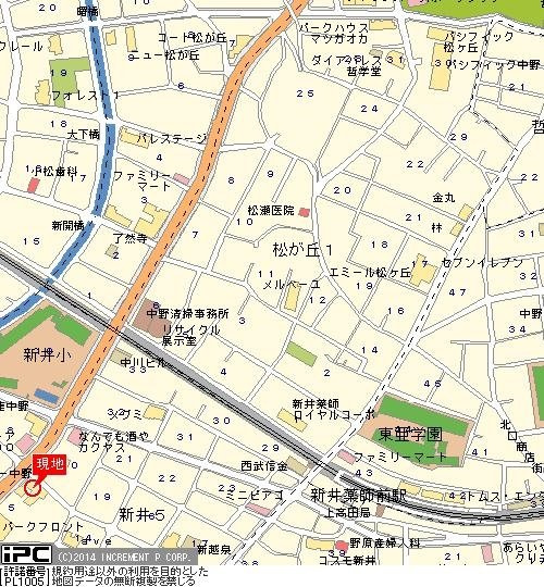 パレ・ドール中野の地図