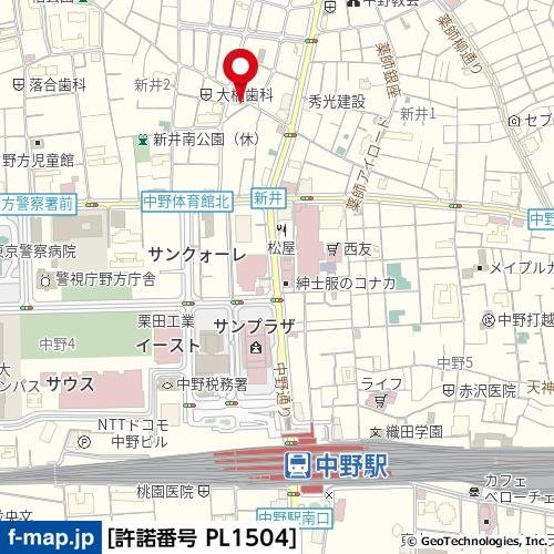 プリンス中野の地図