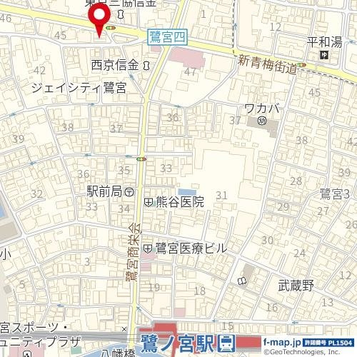 ルーブル鷺宮弐番館の地図