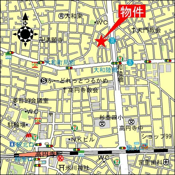 タウンハウス中野の地図