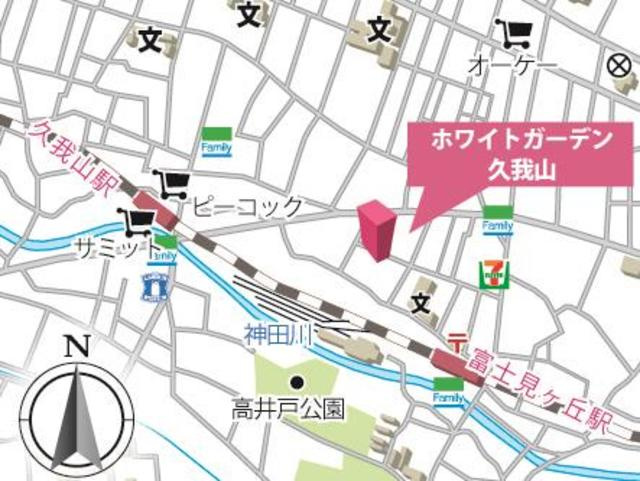 ホワイトガーデン久我山の地図