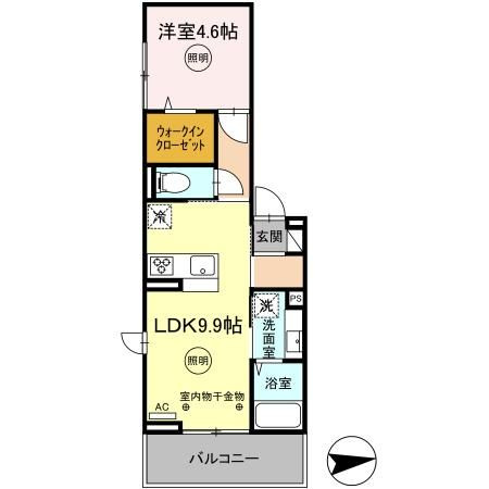 D-ROOM　FIRST　大善寺駅前の間取り