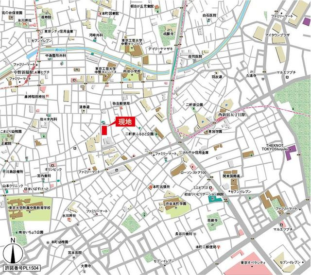 ジオエント中野弥生町の地図