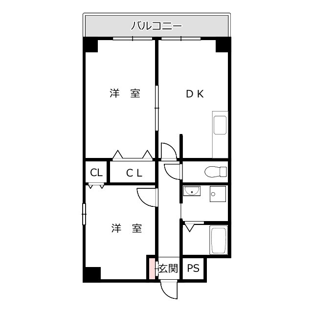 杉並区方南２丁目の賃貸マンションの間取り