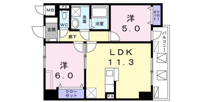レジデンス桜樺の間取り