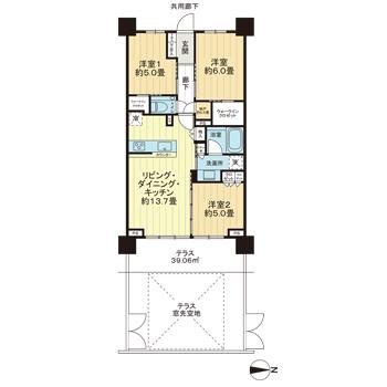 シティテラス杉並方南町サウスの間取り